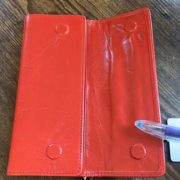 NWT: HOBO: Ardor Continental Leather Wallet: Rio: Coral (Pinky, orangey, red) - Picture 3 of 12